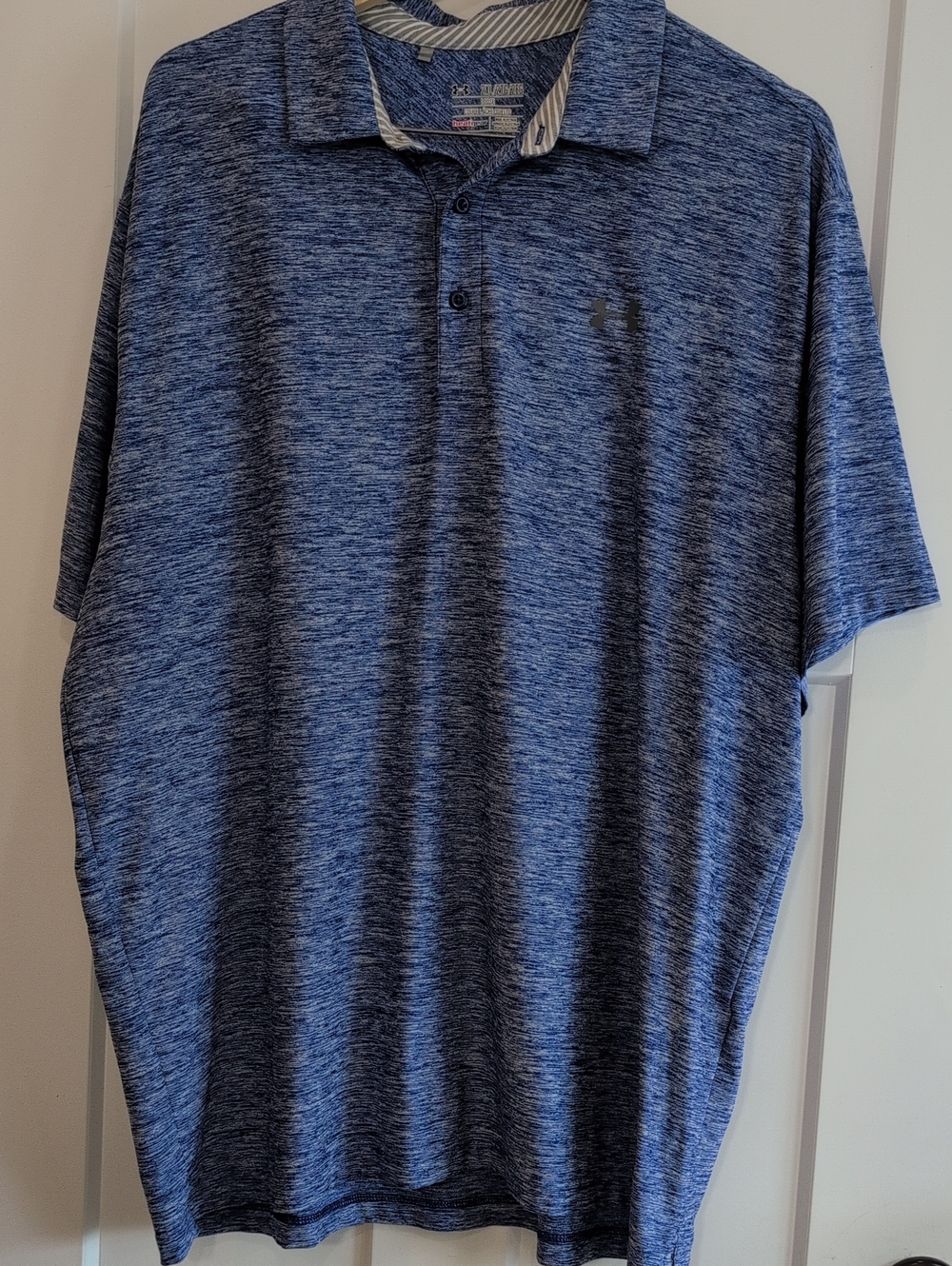 Under Armour Men's Heathered Blue Performance Polo